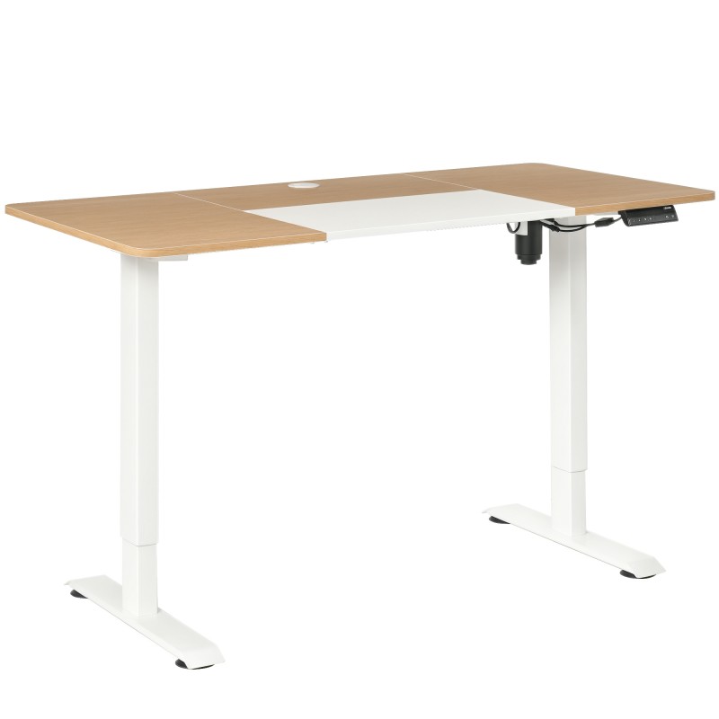 Elektriliselt reguleeritav kirjutuslaud 140 × 70 cm, valge