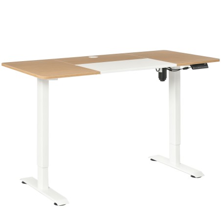 Elektriliselt reguleeritav kirjutuslaud 140 × 70 cm, valge
