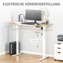 Elektriliselt reguleeritav kirjutuslaud 140 × 70 cm, valge