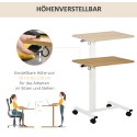 Kõrguse reguleerimisega C-kujuline seisulaud 4 rattaga, 65 × 48 × 70–110 cm