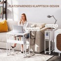 Kokkupandav kirjutuslaud avatud riiuliga, muudetav abilauaks, valge