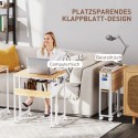 Kokkupandav kirjutuslaud avatud riiuliga, muudetav abilauaks, naturaalne