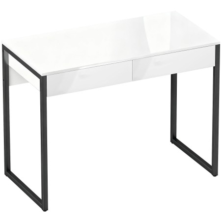 Arvuti- ja kontorilaud 100 × 50 cm, 2 sahtliga, valge