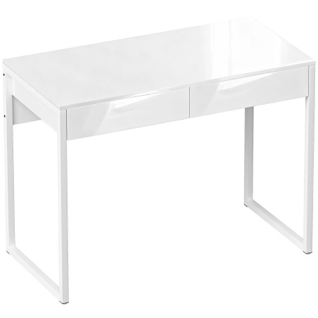 Arvuti- ja kontorilaud 100 × 50 cm, 2 sahtliga, valge