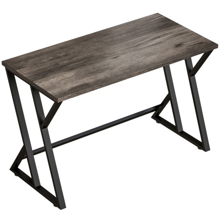 Arvuti- ja kontorilaud 120 × 60 cm Z-kujulise metalljalaga, hall