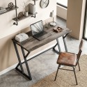 Arvuti- ja kontorilaud 120 × 60 cm Z-kujulise metalljalaga, hall