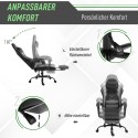 Ergonoomiline reguleeritava kõrgusega mängu- ja kontoritool jalatoega