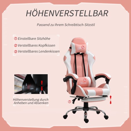 Ergonoomiline mänguritool peatoe ja nimmetoega, roosa ja valge