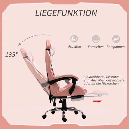 Ergonoomiline mänguritool peatoe ja nimmetoega, roosa ja valge