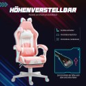 Mängutool kassikõrvadega, kallutatava seljatoe ja jalatoega, roosa ja valge