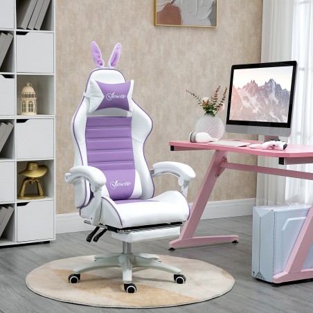 Ergonoomiline mänguritool nimmetoe, jalatoe ja jänesekõrvadega padjaga, lilla