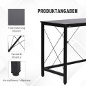 L-kujuline arvutilaud MDF-ist, must, 150 × 150 × 76 cm