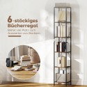 2 kuue riiulitasandiga raamaturiiuli komplekt, terasraam, rustikaalne pruun