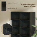 CD- ja Blu-ray-riiul 640 plaadile, 18 lahtri ja 14 reguleeritava riiuliga