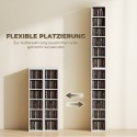 2-osaline CD- ja Blu-ray-riiulite komplekt 204 plaadile, valge
