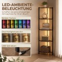 5-riiuline nurgariiul LED-valgustusega, maalähedane pruun