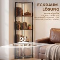 5-riiuline nurgariiul LED-valgustusega, maalähedane pruun