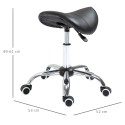 Reguleeritava kõrgusega pöörlev sadultaburet 49–61 cm, must