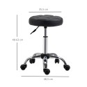2 reguleeritava kõrgusega ratastel pöördpukki, 48–63 cm, mustad