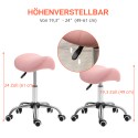 Reguleeritava kõrgusega pöörlev rulltaburet 49–61 cm, roosa