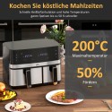 Kuumõhufritüür, 2700 W ja 8 seadistust, must-hõbedane