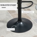 2 retrostiilis baaripukki, 47 × 51,5 × 89–109 cm, mustad