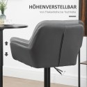 2 reguleeritava kõrgusega retrostiilis baaritooli, hall ja must