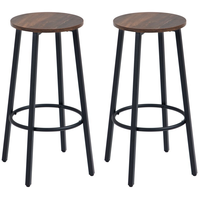 2-osaline baaritoolikomplekt metallraami ja jalatoega, 42 × 42 × 65 cm