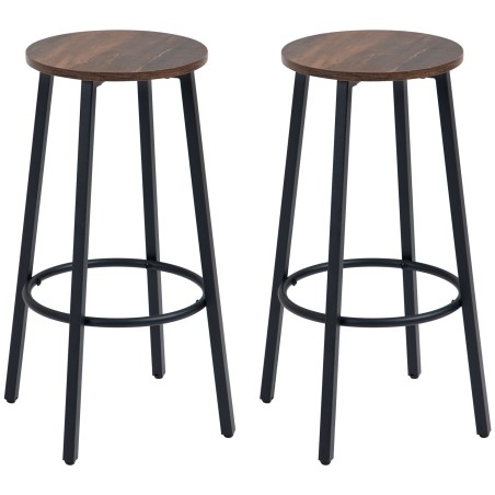 2-osaline baaritoolikomplekt metallraami ja jalatoega, 42 × 42 × 65 cm
