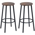2-osaline baaritoolikomplekt metallraami ja jalatoega, 42 × 42 × 65 cm