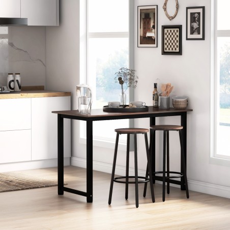 2-osaline baaritoolikomplekt metallraami ja jalatoega, 42 × 42 × 65 cm