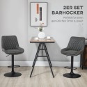 Reguleeritava kõrgusega baaripukk jalatoega, tumehall-must, 51 × 59 × 117 cm