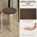 Polsterdatud virnastatavate taburettide komplekt 4 tk, pruun