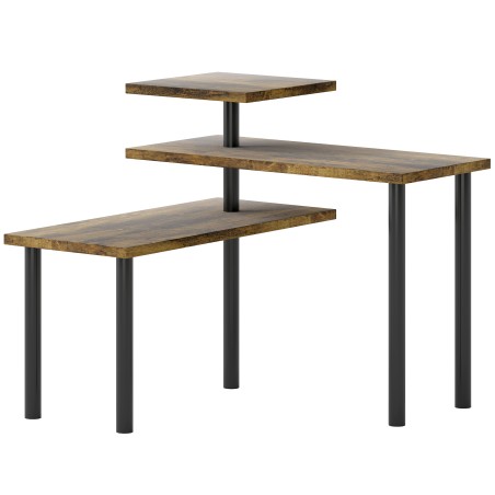3-tasandiline pöörlev mikrolaineriiul, metallist, 40 × 18 × 36,5 cm