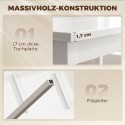 Valge 5-osaline täispuidust söögikomplekt 4 inimesele