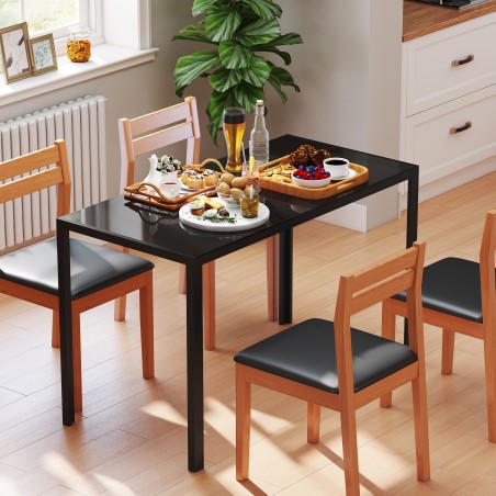 Moodsa disainiga söögi- ja köögilaud 120 × 60 × 75 cm, must