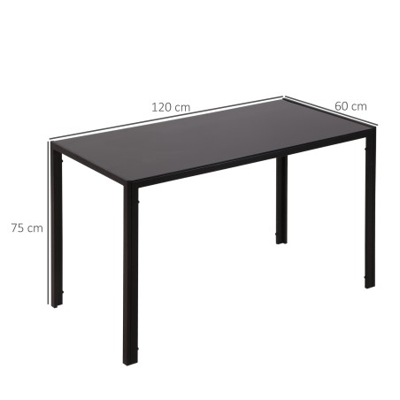 Moodsa disainiga söögi- ja köögilaud 120 × 60 × 75 cm, must