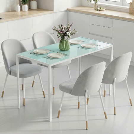Moodsa disainiga söögi- ja köögilaud 120 × 60 × 75 cm, valge