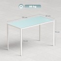 Moodsa disainiga söögi- ja köögilaud 120 × 60 × 75 cm, valge