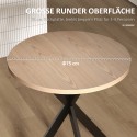 Ümmargune söögilaud 2–4 inimesele, 75 × 75 cm, ämblikukujulise jalaga, pruun