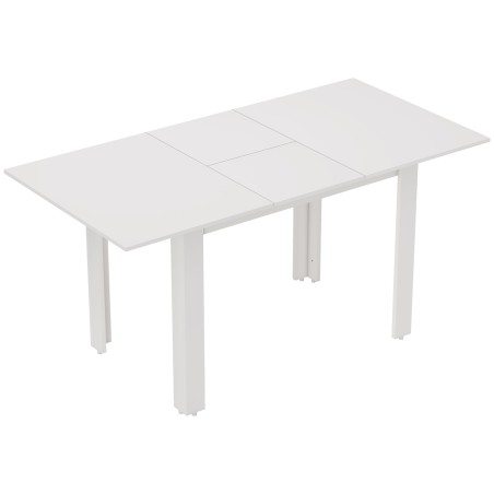 Pikendatav söögilaud 120–160 × 70 cm, 4–6 inimesele, kõrgläikega valge