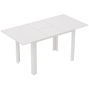 Pikendatav söögilaud 120–160 × 70 cm, 4–6 inimesele, kõrgläikega valge