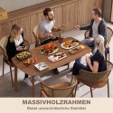 Maamaja stiilis lakitud puidust söögilaud, 150 × 80 cm, pruun