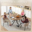 Ümmargune tööstusstiilis söögilaud 4 inimesele, tumepruun