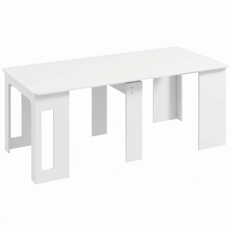 Pikendatav ja kokkupandav söögilaud, 60–180 × 85 × 75 cm, valge