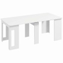Pikendatav ja kokkupandav söögilaud, 60–180 × 85 × 75 cm, valge