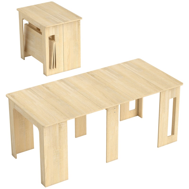 Pikendatav ja kokkupandav söögilaud, 60–180 × 85 × 75 cm, naturaalne