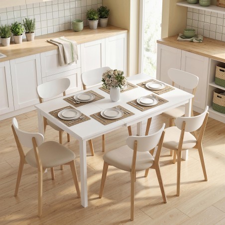 Pikendatav söögilaud 80–120 cm 4–6 inimesele, naturaalne