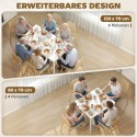 Pikendatav söögilaud 80–120 cm 4–6 inimesele, naturaalne