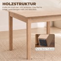 Kandiline naturaalset puitu meenutav köögi- ja söögilaud, 75 × 75 × 76 cm